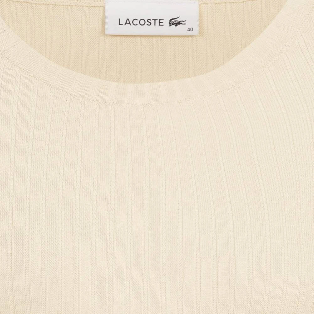 LACOSTE Flat Rib Crewneck Femmes Pull AF3145-CBQ 4 LACOSTE Flat Rib Crewneck Femmes Pull AF3145-CBQ – Image 4
