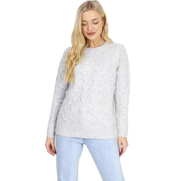 BRAVE SOUL Crew Neck Femmes Pull Tricoté LK-544ORIGINAL GRIS 1 BRAVE SOUL Crew Neck Femmes Pull Tricoté LK-544ORIGINAL GRIS