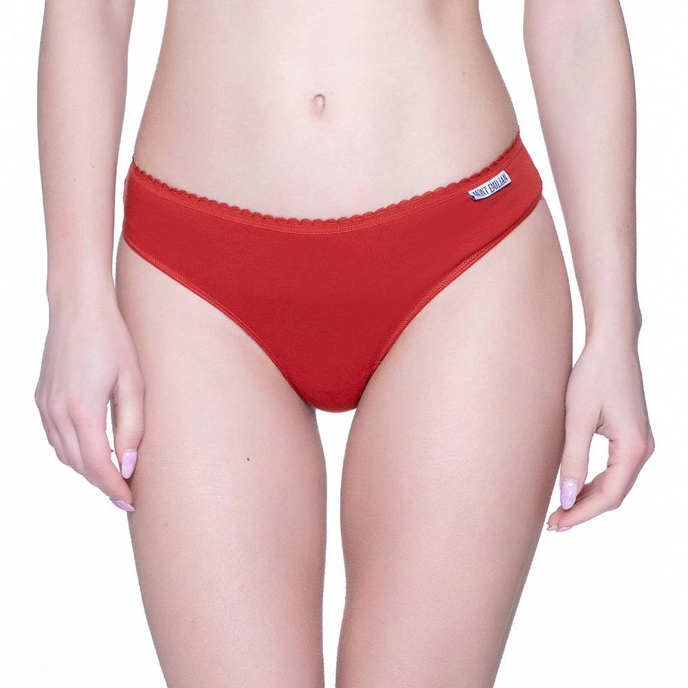 MONT EMILIAN "Nimes" Femmes Tanga Lot De 6 Rouge 2 MONT EMILIAN "Nimes" Femmes Tanga Lot De 6 Rouge – Image 2