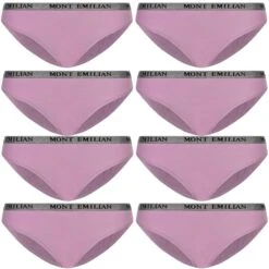 MONT EMILIAN "Grenoble" Femmes Slip Lot De 8 Violet