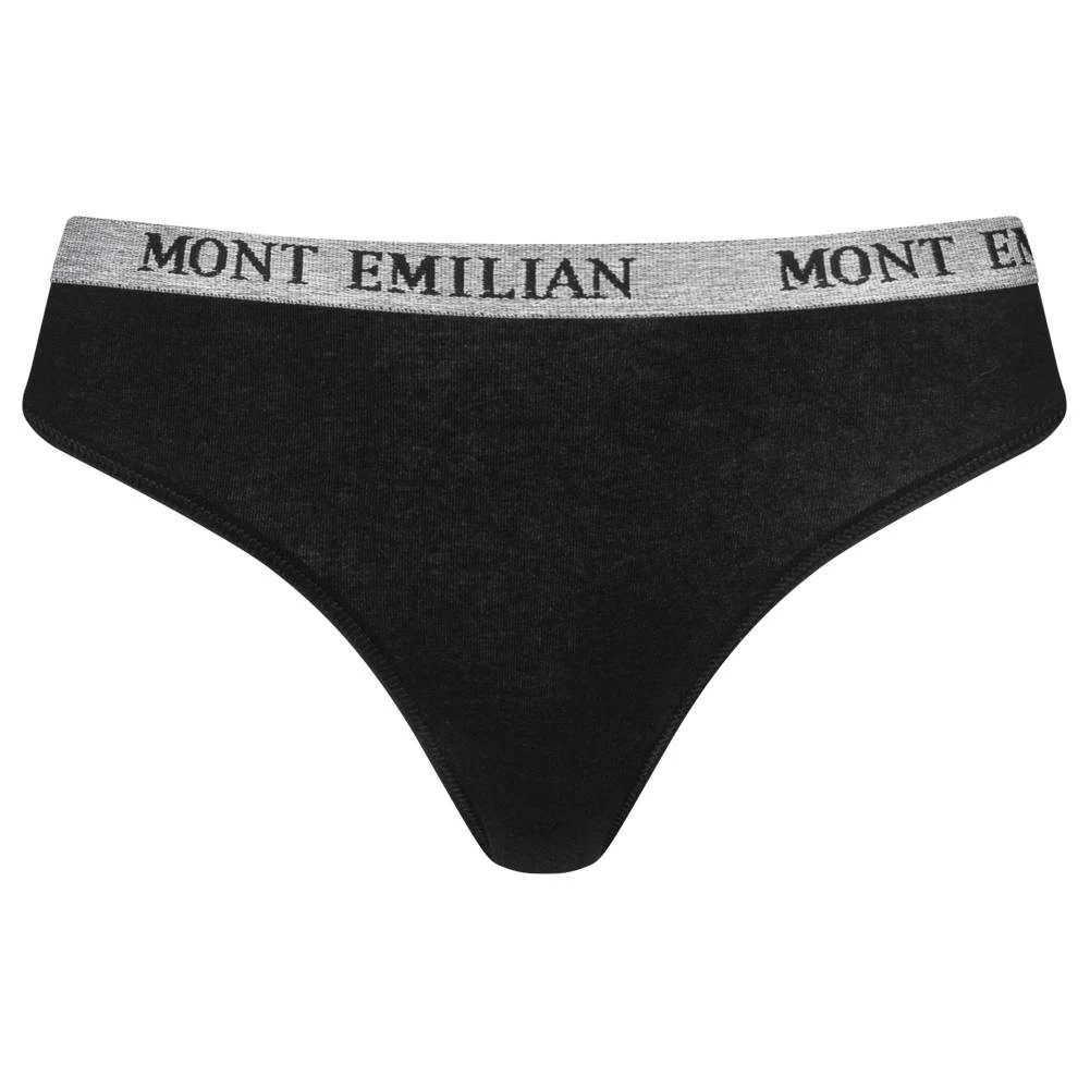 MONT EMILIAN "Colmar" Femmes String Lot De 8 Noir 5 MONT EMILIAN "Colmar" Femmes String Lot De 8 Noir – Image 5